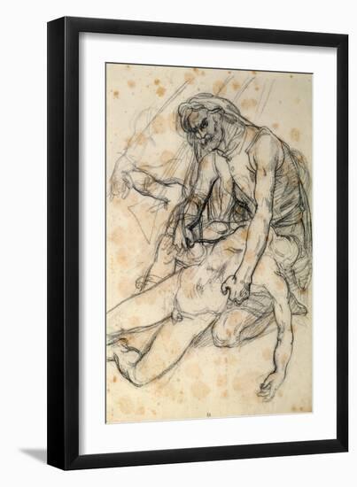 A Father Holding the Body of His Son, Study for the Raft of the Medusa-Théodore Géricault-Framed Giclee Print