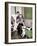 A Father Reads to His 4 Year Old Daughter, Ca. 1957-null-Framed Photographic Print