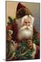 A Fatherly Santa Claus on a Snowy Christmas Eve - A Victorian Illustration-Victorian Traditions-Mounted Art Print