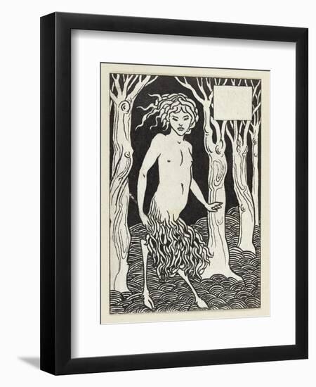 A Faun-Aubrey Beardsley-Framed Giclee Print