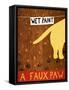 A Faux Paw Yellow-Stephen Huneck-Framed Stretched Canvas