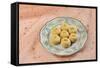 A Favorite Indian Sweet - Milk Pedha-satel-Framed Stretched Canvas