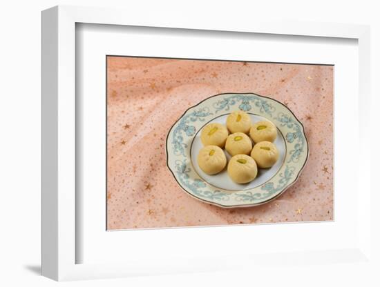 A Favorite Indian Sweet - Milk Pedha-satel-Framed Photographic Print