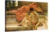 A Favorite Poet-Sir Lawrence Alma-Tadema-Stretched Canvas