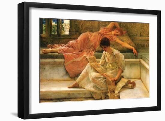 A Favorite Poet-Sir Lawrence Alma-Tadema-Framed Art Print