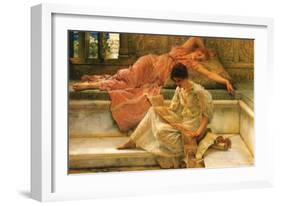 A Favorite Poet-Sir Lawrence Alma-Tadema-Framed Art Print