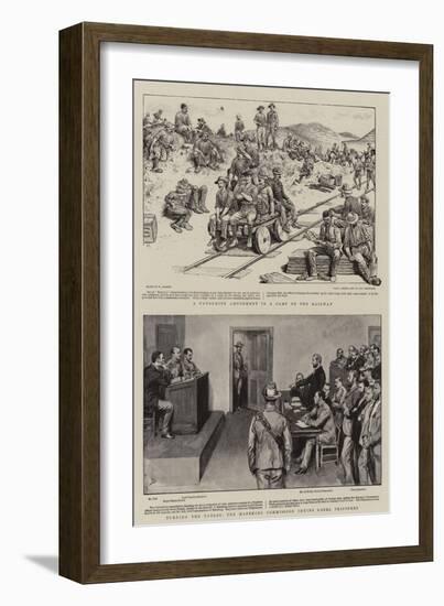 A Favourite Amusement in a Camp on the Railway-William Ralston-Framed Giclee Print