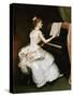 A Favourite Piece-Raimundo De Madrazo Y Garreta-Stretched Canvas