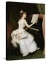 A Favourite Piece-Raimundo De Madrazo Y Garreta-Stretched Canvas