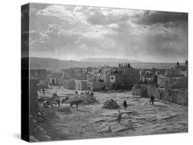 A Feast Day at Acoma-Edward S^ Curtis-Stretched Canvas