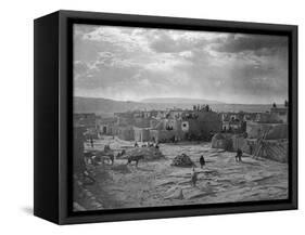 A Feast Day at Acoma-Edward S^ Curtis-Framed Stretched Canvas