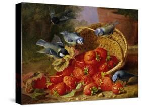 A Feast of Strawberries (Blue Tits) by Eloise Harriet Stannard-Eloise Harriet Stannard-Stretched Canvas