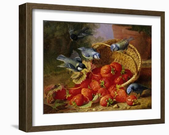 A Feast of Strawberries (Blue Tits) by Eloise Harriet Stannard-Eloise Harriet Stannard-Framed Giclee Print