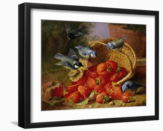 A Feast of Strawberries (Blue Tits) by Eloise Harriet Stannard-Eloise Harriet Stannard-Framed Giclee Print