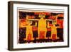 A featherwork tabard from the Nazca/Huari transitional period-Werner Forman-Framed Giclee Print