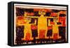 A featherwork tabard from the Nazca/Huari transitional period-Werner Forman-Framed Stretched Canvas