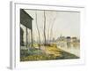 A February Morning in Moret-sur-Loing-Alfred Sisley-Framed Giclee Print