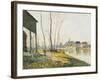 A February Morning in Moret-sur-Loing-Alfred Sisley-Framed Giclee Print