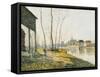 A February Morning in Moret-sur-Loing-Alfred Sisley-Framed Stretched Canvas