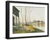 A February Morning in Moret-sur-Loing-Alfred Sisley-Framed Giclee Print