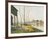 A February Morning in Moret-sur-Loing-Alfred Sisley-Framed Giclee Print