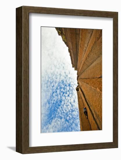 A Female Climber on the Popular Jr Token 5.10 at Trout Creek in Oregon-Ben Herndon-Framed Photographic Print