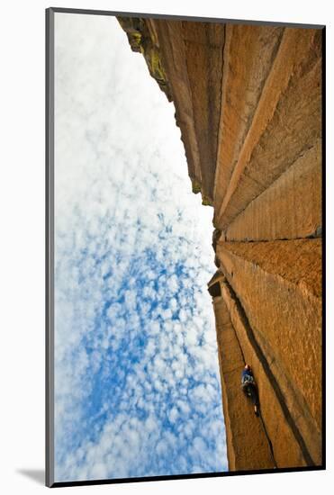 A Female Climber on the Popular Jr Token 5.10 at Trout Creek in Oregon-Ben Herndon-Mounted Photographic Print