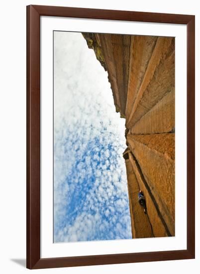 A Female Climber on the Popular Jr Token 5.10 at Trout Creek in Oregon-Ben Herndon-Framed Photographic Print