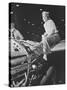 A Female Riveter Working on the Fabrication of an Airplane-Stocktrek Images-Stretched Canvas