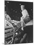 A Female Riveter Working on the Fabrication of an Airplane-Stocktrek Images-Mounted Photographic Print