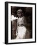 A Female Statue in Cemetery-Clive Nolan-Framed Photographic Print