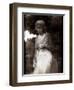 A Female Statue in Cemetery-Clive Nolan-Framed Photographic Print