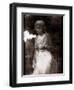 A Female Statue in Cemetery-Clive Nolan-Framed Photographic Print