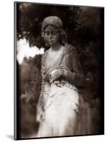 A Female Statue in Cemetery-Clive Nolan-Mounted Photographic Print