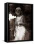 A Female Statue in Cemetery-Clive Nolan-Framed Stretched Canvas