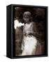 A Female Statue in Cemetery-Clive Nolan-Framed Stretched Canvas