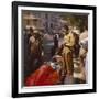 A Ferrari Team Member Filling a Car with Fuel, Monaco Grand Prix, Monte Carlo, 1963-null-Framed Photographic Print