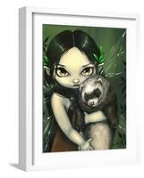 A Ferret and his Fairy-Jasmine Becket-Griffith-Framed Art Print