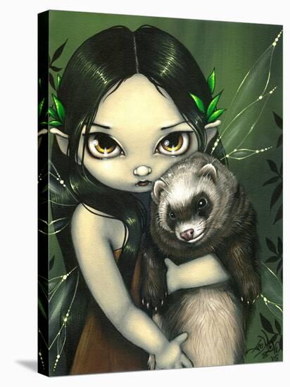 A Ferret and his Fairy-Jasmine Becket-Griffith-Stretched Canvas