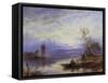 A Ferry at Sunset-Myles Birket Foster-Framed Stretched Canvas