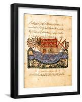 A Ferry (Folio From An Arabic Translation of the Materia Medica-null-Framed Giclee Print