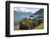 A ferry leaving the village of Utne on Hardanger Fjord, Vestlandet-Ellen Rooney-Framed Photographic Print