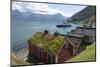 A ferry leaving the village of Utne on Hardanger Fjord, Vestlandet-Ellen Rooney-Mounted Photographic Print