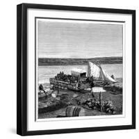 A Ferry on the Vaal River, Transvaal, South Africa, C1890-null-Framed Giclee Print