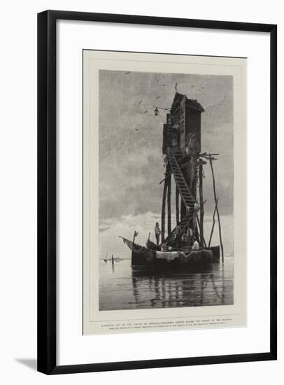 A Festival Day on the Laguna of Chioggia, Fishermen Singing before the Shrine of the Madonna-Herman David Salomon Corrodi-Framed Giclee Print