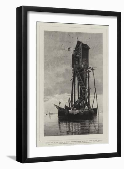 A Festival Day on the Laguna of Chioggia, Fishermen Singing before the Shrine of the Madonna-Herman David Salomon Corrodi-Framed Premium Giclee Print