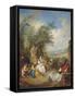 A Fete Champetre During the Grape Harvest-Jean-Baptiste Joseph Pater-Framed Stretched Canvas