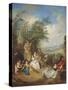 A Fete Champetre During the Grape Harvest-Jean-Baptiste Joseph Pater-Stretched Canvas