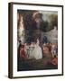 'A Fete Champetre', (Pastoral Gathering), 18th century, (1910)-Jean-Antoine Watteau-Framed Giclee Print