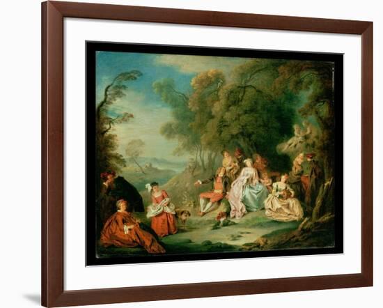 A Fete Champetre-Jean-Baptiste Pater-Framed Giclee Print